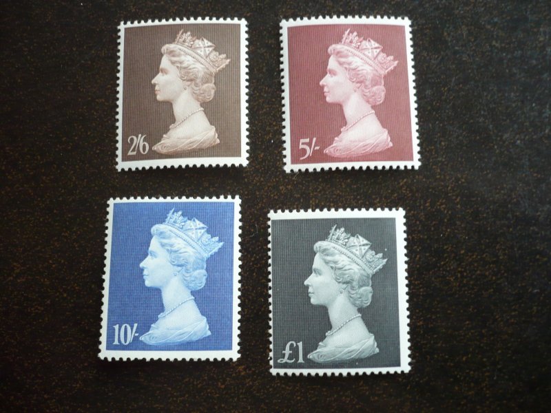 Stamps-Great Britain- Scott# MH18-MH21 -Mint Never Hinged Set of 4 Stamps-Machin