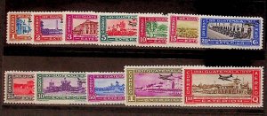 GUATEMALA Sc C80-91 LH ISSUE OF 1937 - HISTORICAL PLACES - (FJ26)