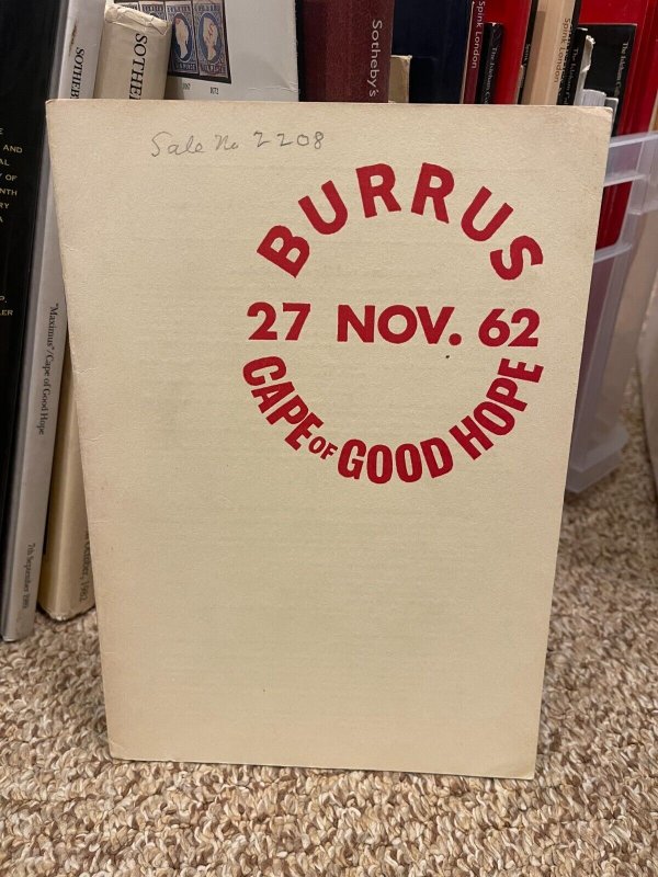 BURRUS COLLECTION Cape of Good Hope - November 27, 1962 Robson Lowe Auction