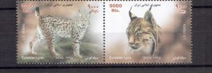 2016	Iran	wild cats lynx 2v MNH	277