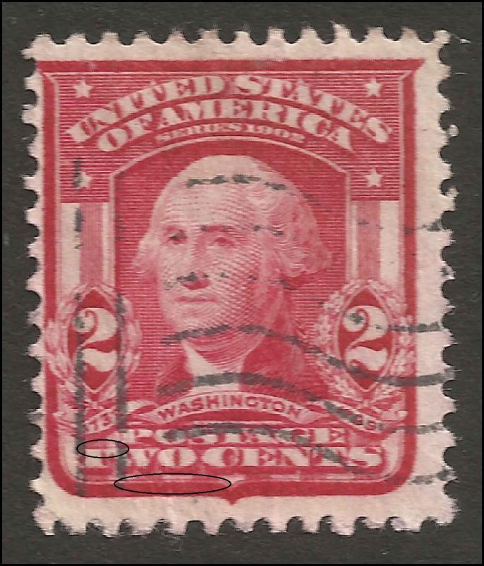 # 319 Used Shifted Or Double Transfer Variety Carmine George Washington Type I