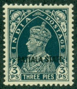 India Patiala #80  Mint VF LH  Scott $21.00