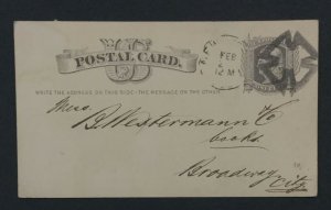 MOMEN: US # 1876 FANCY CANCEL POSTCARD #29688