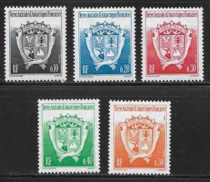 FSAT - Scott #173-77 Coat of Arms VF MNH