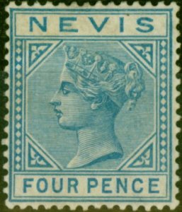 Nevis 1882 4d Blue SG30 Fine MM