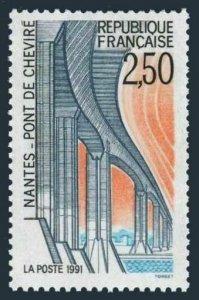 France 2250,MNH.Michel 2832. Tourism 1991.Chevire Bridge,Nantes.