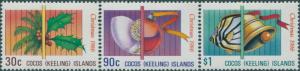 Cocos Islands 1986 SG155-157 Christmas set MNH