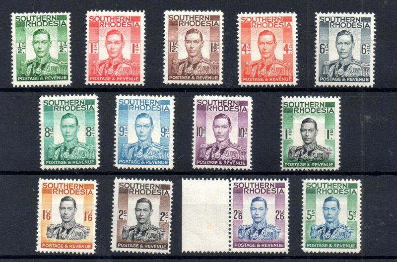 Southern Rhodesia KGVI 1937 mint LHM set SG40-52 WS18718