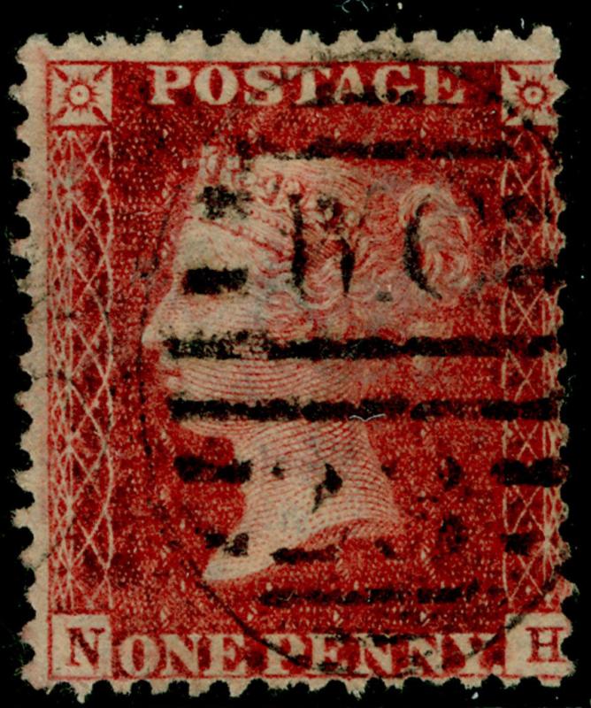 SG40, 1d rose-red PLATE 59, LC14, USED. Cat £18. NH