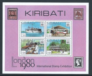 Kiribati #355a NH London '80 Stamp Exhibition - SS