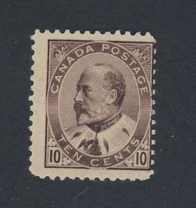 Canada Edward VII Stamp #93-10c MH VG/F Guide Value= $110.00