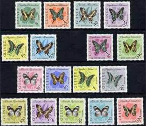 GUINEA - 1963 - Butterflies - Perf 17v Set - Mint Never Hinged