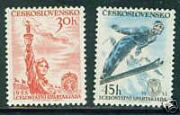 Czechoslovakia Scott 681-2 MH* sports stamp set CV$4.55