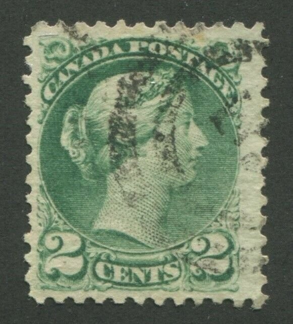 CANADA #36 USED SMALL QUEEN 2-RING NUMERAL CANCEL 3