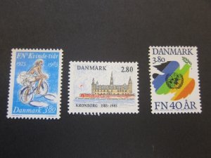 Denmark 1985 Sc 779,783-4 sets(3) MNH