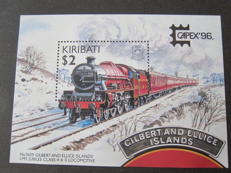 Kiribati 1996 Sc 681 Train set MNH