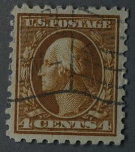 United States #465 XF Used 4 Cent Washington Light Flaglike Cancel