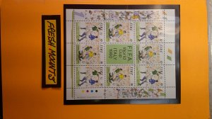 Ireland 1990 F.I.F.A. Scott# 800c Mini-Sheet (8+Label) Mint XF NH Complete