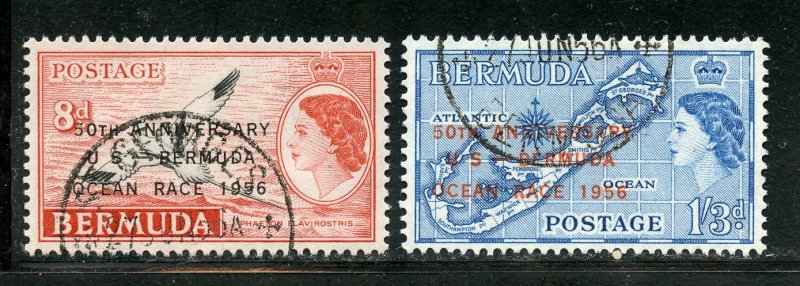 Bermuda # 166-7, Used. CV $ 1.20