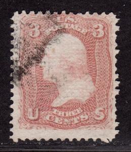 US SC#85 used, fine-VF, D Grill, light cancel, PF Cert. CV. $1100