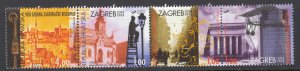 Croatia Sc# 224 MH 1994 1k-4k City of Zagreb, Zagreb Bishopic, 900th Anniv.