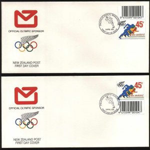 New Zealand 1992 Olympic Games with Barcode FDC (2)
