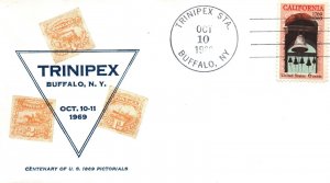 CENTENARY OF THE U.S. 1869 PICTORIAL STAMPS CACHET EVENT COVER AT TRINIPEX 1969