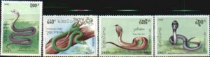 Laos MNH Sc 1078-81 Snakes