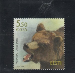 Estonia  Scott#  622  MH  (2009 Brown Bear)