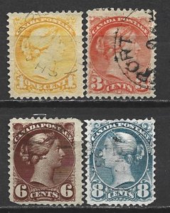 COLLECTION LOT 7593 CANADA 4 STAMPS 1870+ CV+$21