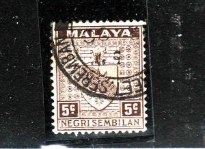 Malaya Negri Sembilan-Sc #24-used-5c chocolate-1935-41-