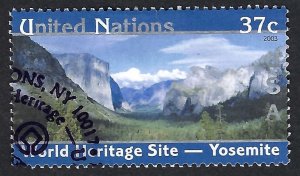 United Nations #850  37¢ World Heritage Site - USA (2003). Used.