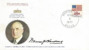 Harding Birthday cover Fleetwood cachet 77-11-02 #!