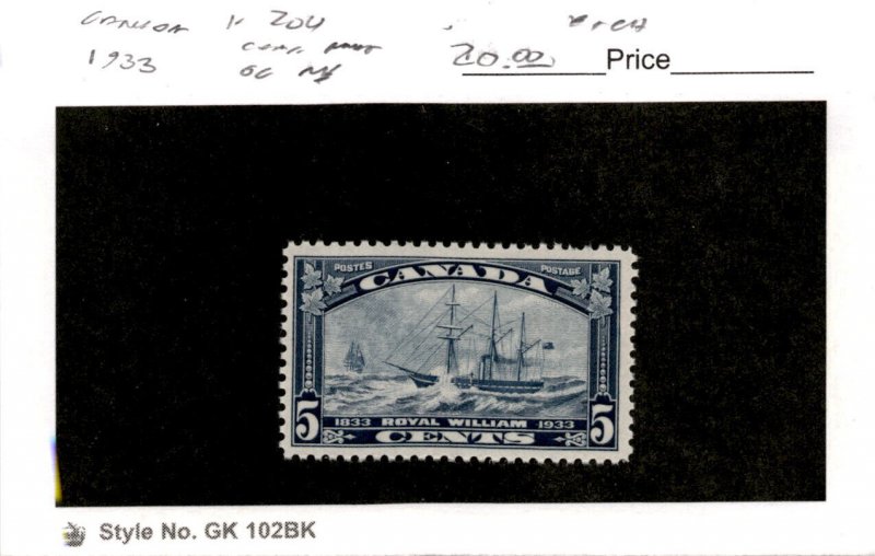 Canada, Postage Stamp, #204 Mint NH, 1933 Steamship Royal William (AD)