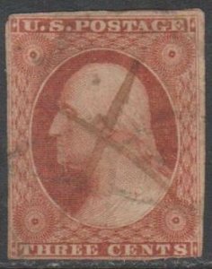 U.S. Scott #11 Washington Stamp - Used Single