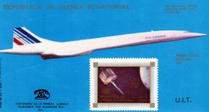 Equatorial Guinea 1976 Concorde/Space SS Type 1 U.I.T.Letters MNH