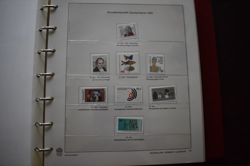 GERMANY 1981 YEAR SET  MNH