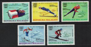 Malagasy Rep. Winter Olympic Games Innsbruck 5v 1975 CTO