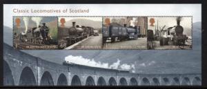 Great Britain Sc 3007 2012 Steam Locomotives of Scotland stamp sheet mint NH