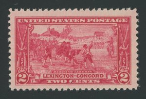 USA 618 - 2 cent Lexington Concord - PSE Graded Cert: VF 80J Mint OGnh JUMBO