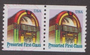 US #2911 Juke Box Used PNC pair