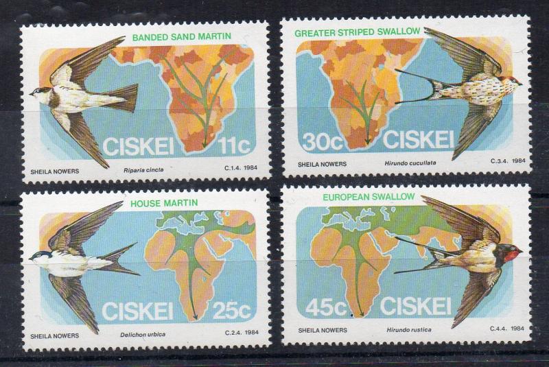 CISKEI - BIRDS - SWALLOWS - 1984 -