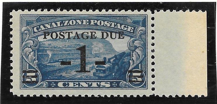 Canal Zone Scott #J21 Mint 1c Postage Due O/P 2016 CV $3.75