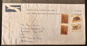 CM) 2008. SOUTH AFRICA. BUN. RODENT. FLOWERS. ENVELOPE SENT ARGENTINA. XF