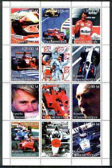 Turkmenistan 1999 Formula 1 Cars & Drivers perf sheet...