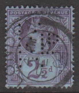 Great Britain Sc#114 Used Perfin K Ld