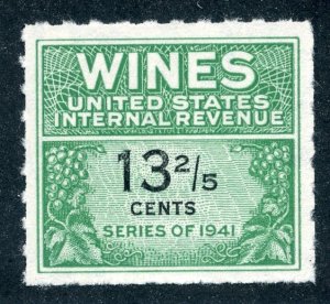 Scott RE185 - 13⅖ cents - 1951-54 Wines - VF - MNH - NGAI - USA Revenue