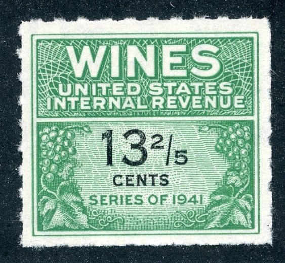 Scott RE185 - 13⅖ cents - 1951-54 Wines - VF - MNH - NGAI - USA Revenue