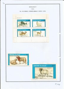 GRUNAY- 1982 - Horned Animals - Sheets - Mint Light Hinged - Private Issue