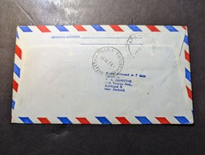 1978 New Zealand Airmail Cover Auckland NZ to Apia Western Samoa Polynesian Air